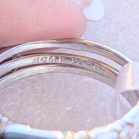 NWT Bomb Party Watermelon Ametrine Cubic Zirconia Rhodium Plated Sz 10 Ring - Picture 5 of 5